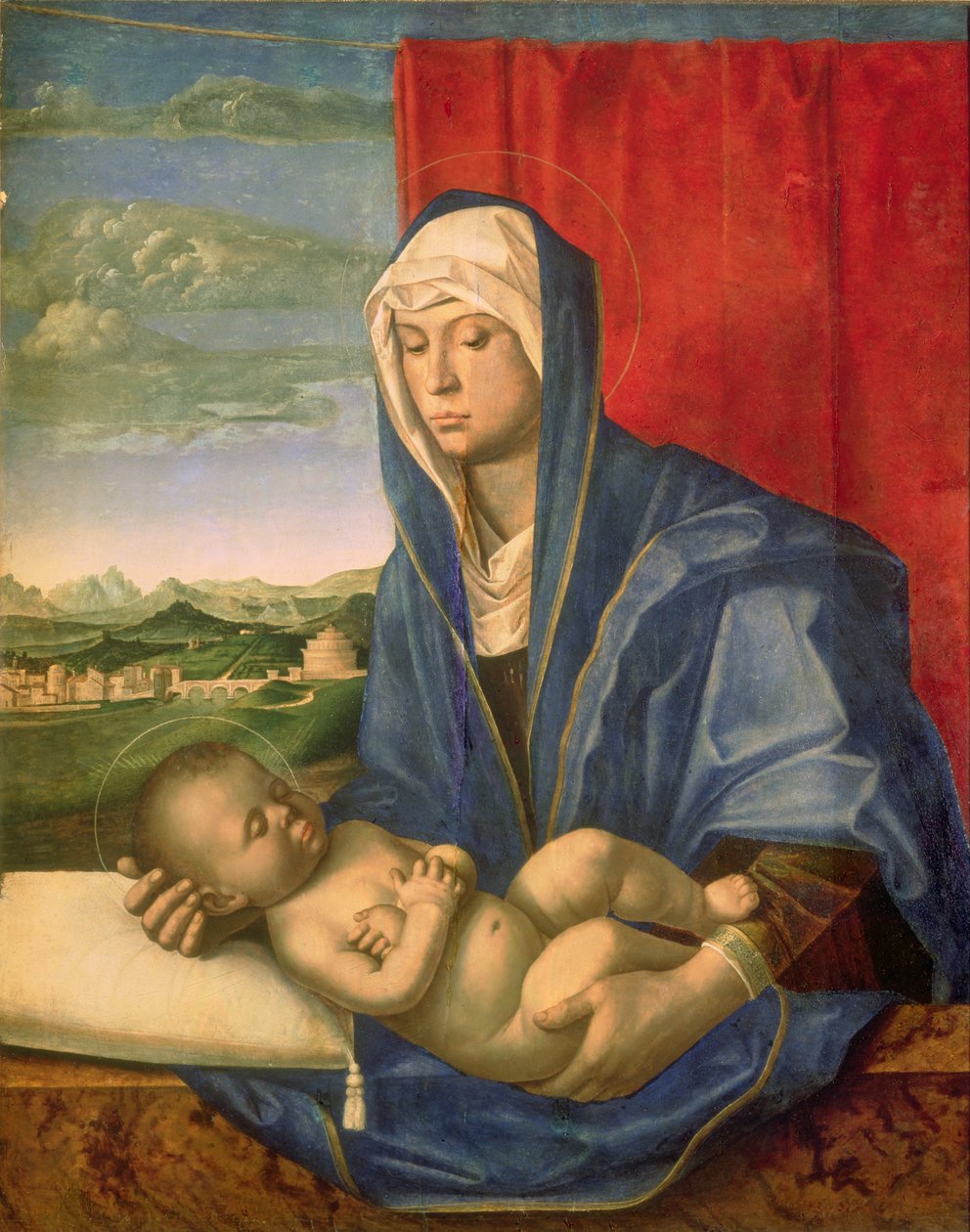 处女和儿童（木材上的油） 作者 乔凡尼·贝里尼（Giovanni Bellini）