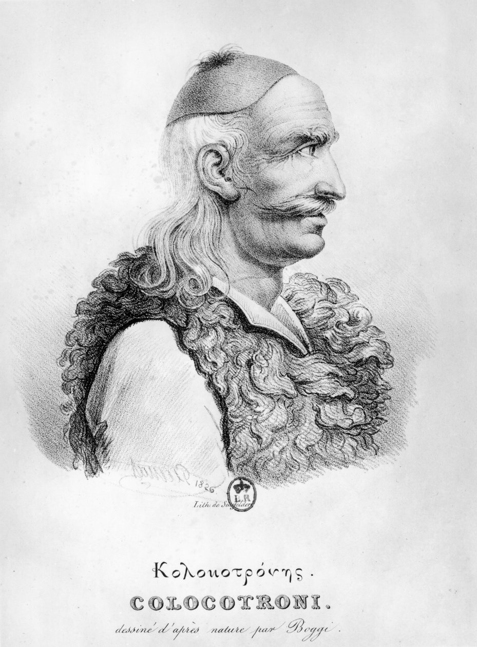 Theodore Kolokotronis（1770-1843）由Alois Senefelder（1771-1834）1826年刻 作者 乔凡尼·博吉（Giovanni Boggi）
