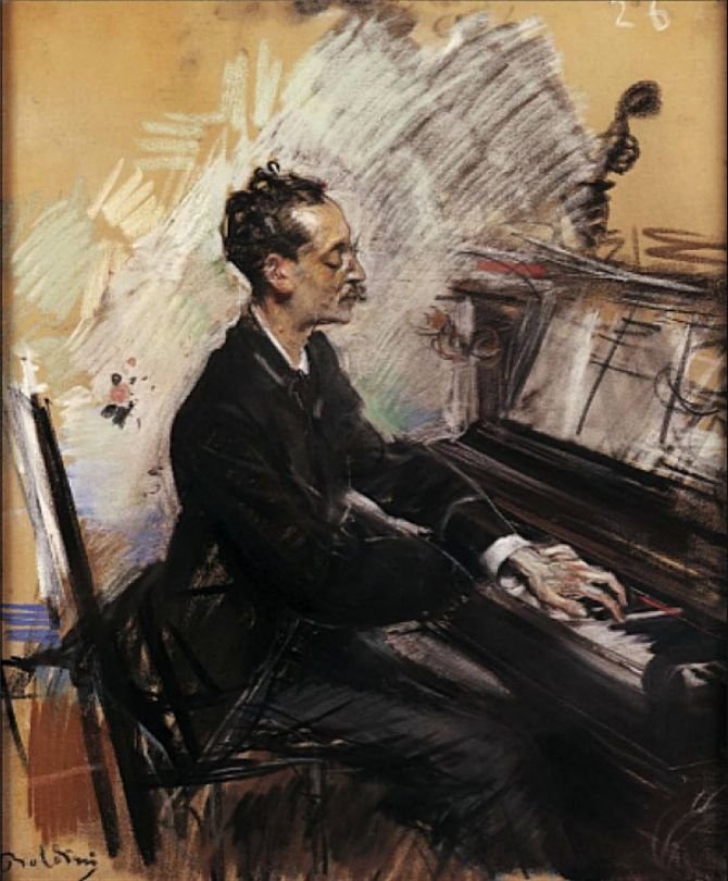 A. King ColaconDeutsch：Der Pianist A. King ColaconPolski：钢琴家A. Rey Colacon 作者 乔凡尼·博尔迪尼（Giovanni Boldini）
