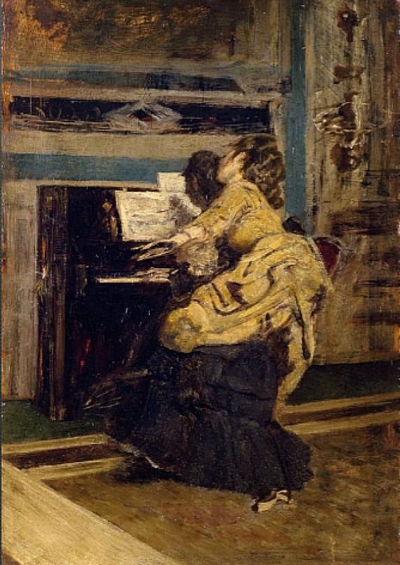 PianonDeutsch的绅士：Mann am KlaviernPolski：pianinien的男人 作者 乔凡尼·博尔迪尼（Giovanni Boldini）