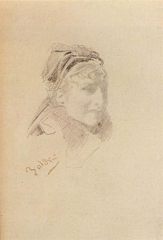 Sarah BernhardtnGerman的肖像：肖像作者：Sarah BernhardtnPolski：Portret Sary Bernhardtn 作者 乔凡尼·博尔迪尼（Giovanni Boldini）