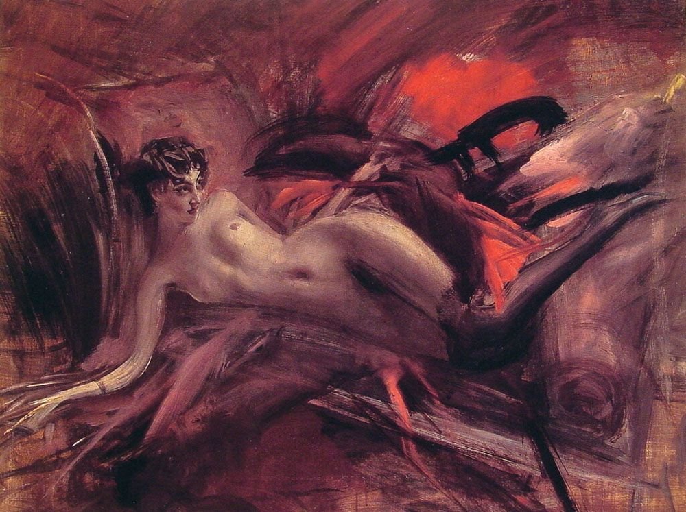 斜倚裸体 作者 乔凡尼·博尔迪尼（Giovanni Boldini）