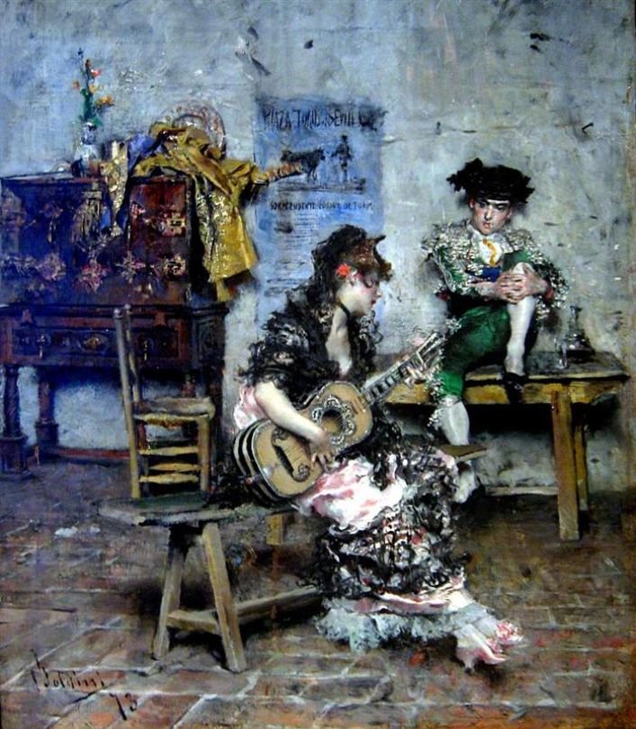 The Guitar PlayersGerman：吉他手Polski：Gitarzystkan 作者 乔凡尼·博尔迪尼（Giovanni Boldini）