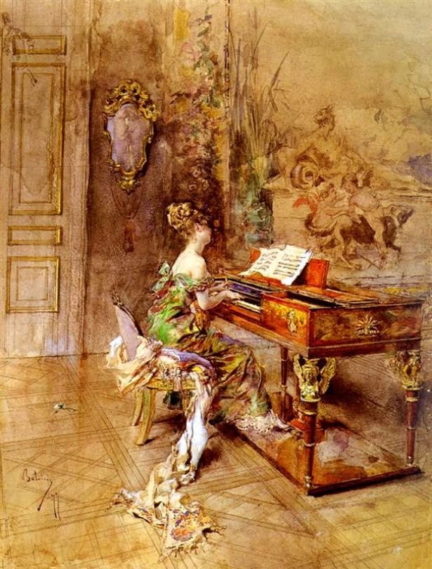 PianistnDeutsch：Die WrestlingPolski：Pianistkan 作者 乔凡尼·博尔迪尼（Giovanni Boldini）