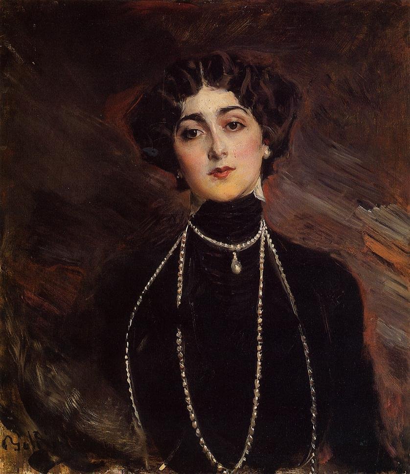 歌剧演唱家Lina Cavalieri， 作者 乔凡尼·博尔迪尼（Giovanni Boldini）
