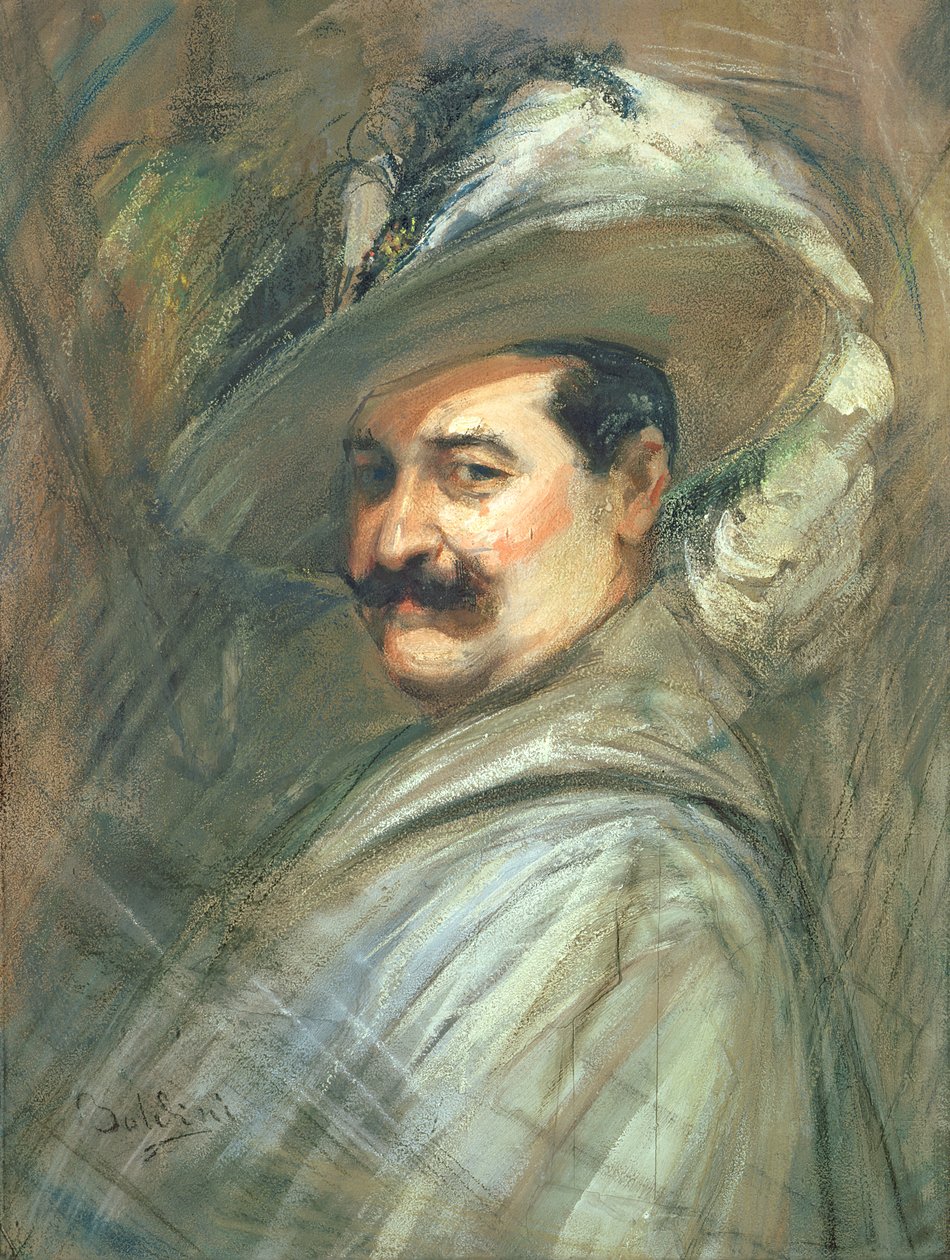 Costantino扮演Ernani，c.1910（水粉和粉彩纸） 作者 乔凡尼·博尔迪尼（Giovanni Boldini）