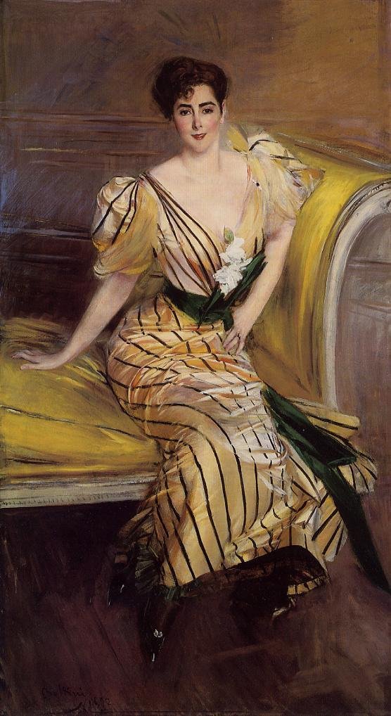 Josephina Alvear de Errazuriz夫人的肖像 作者 乔凡尼·博尔迪尼（Giovanni Boldini）