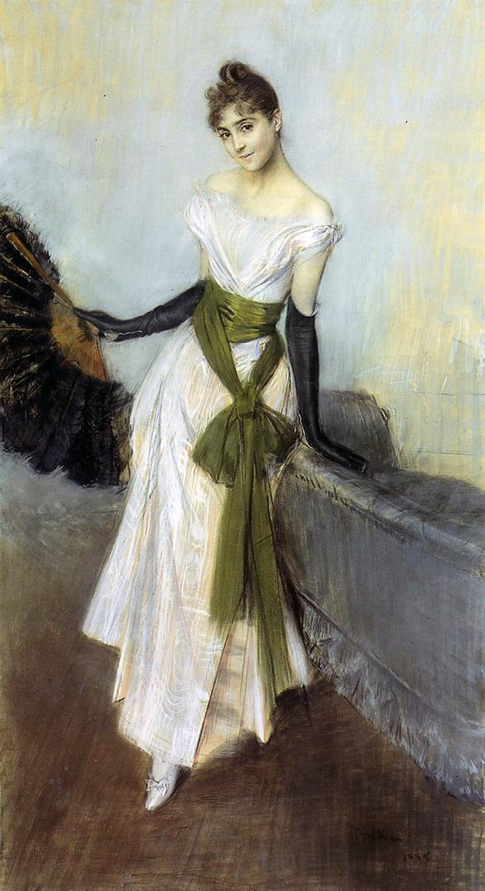 Signorina Concha de Ossa，1888年（粉彩画布） 作者 乔凡尼·博尔迪尼（Giovanni Boldini）