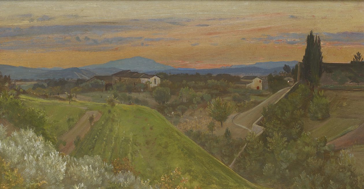 Monte Amiata，托斯卡纳，c.1880看法 作者 乔万尼·科斯塔（Giovanni Costa）