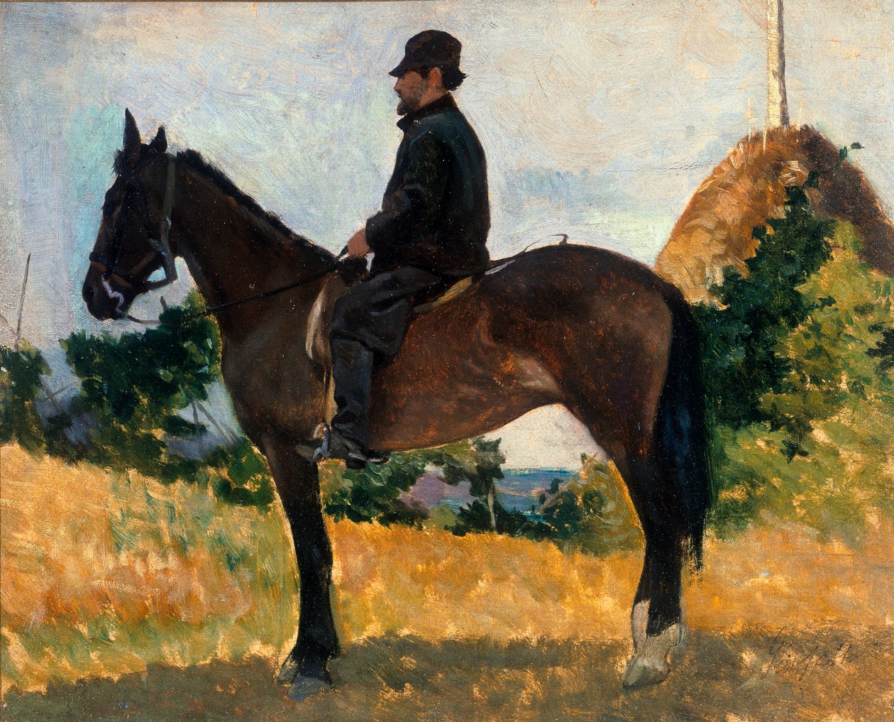 Diego Martelli在马背上 作者 乔凡尼·法托里（Giovanni Fattori）