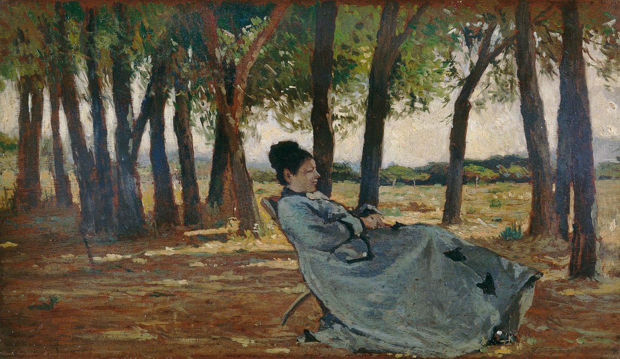 Signola Martelli在Castiglioncello，c.1867 作者 乔凡尼·法托里（Giovanni Fattori）
