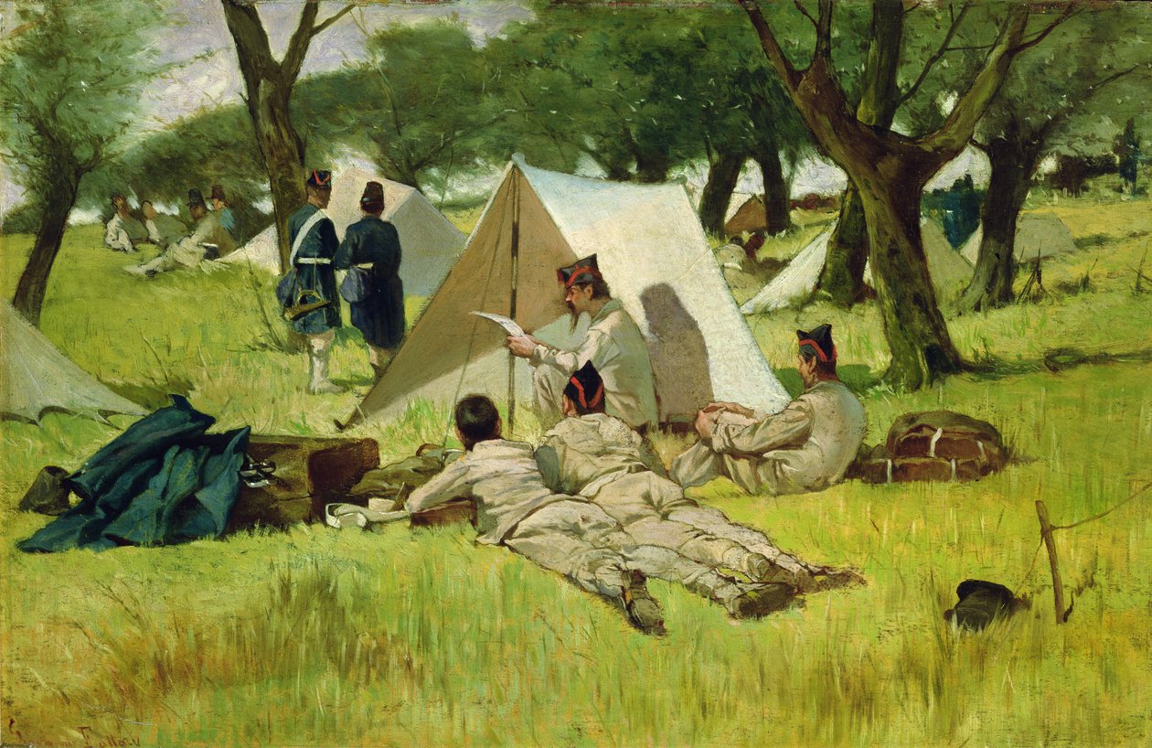 营地 作者 乔凡尼·法托里（Giovanni Fattori）