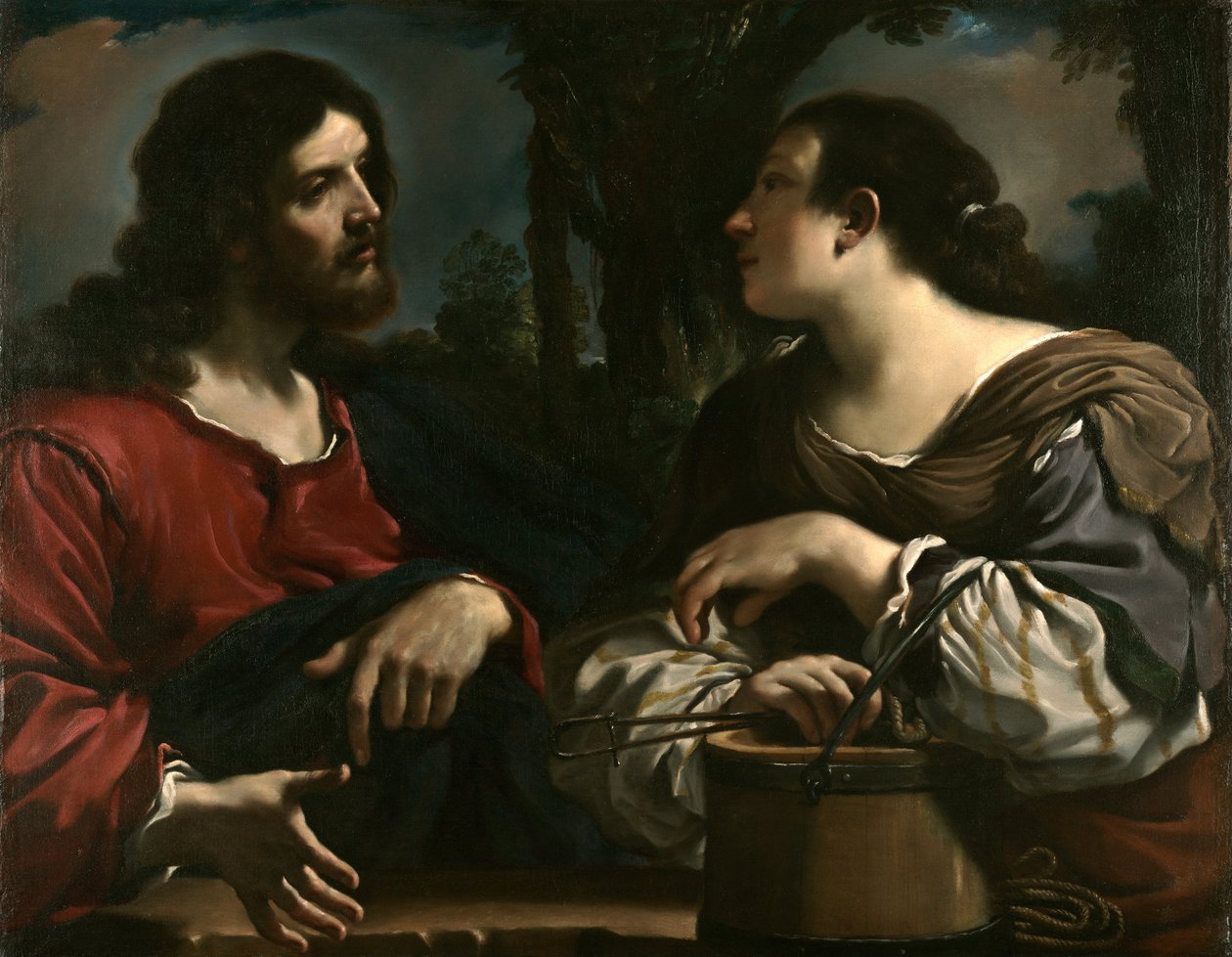 基督和撒玛利亚的女人 作者 乔瓦尼·弗朗切斯科·巴尔比里（Il Guercino）