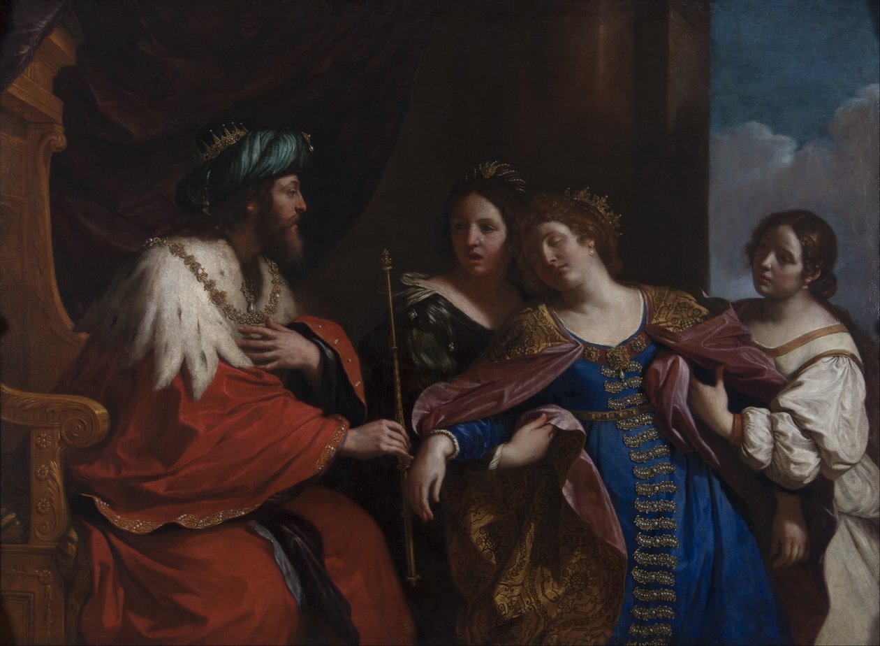 在亚哈随鲁前的以斯帖 作者 乔瓦尼·弗朗切斯科·巴尔比里（Il Guercino）