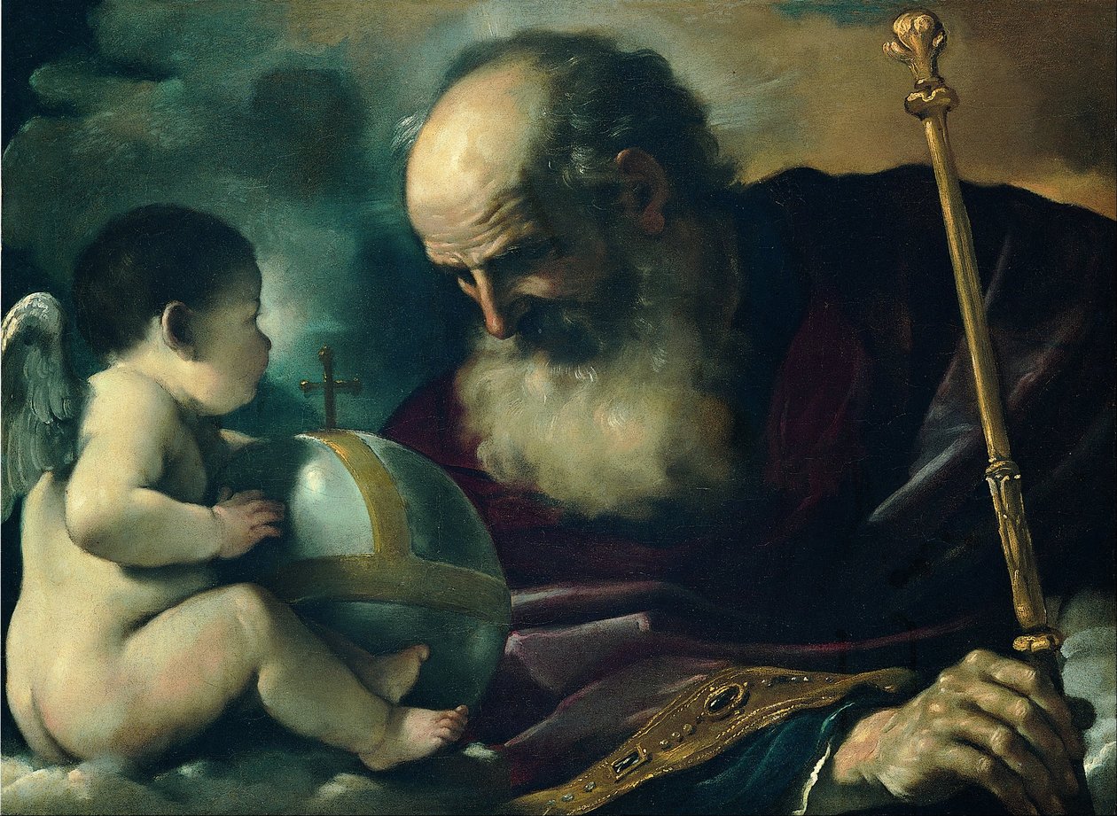 天父和天使 作者 乔瓦尼·弗朗切斯科·巴尔比里（Il Guercino）