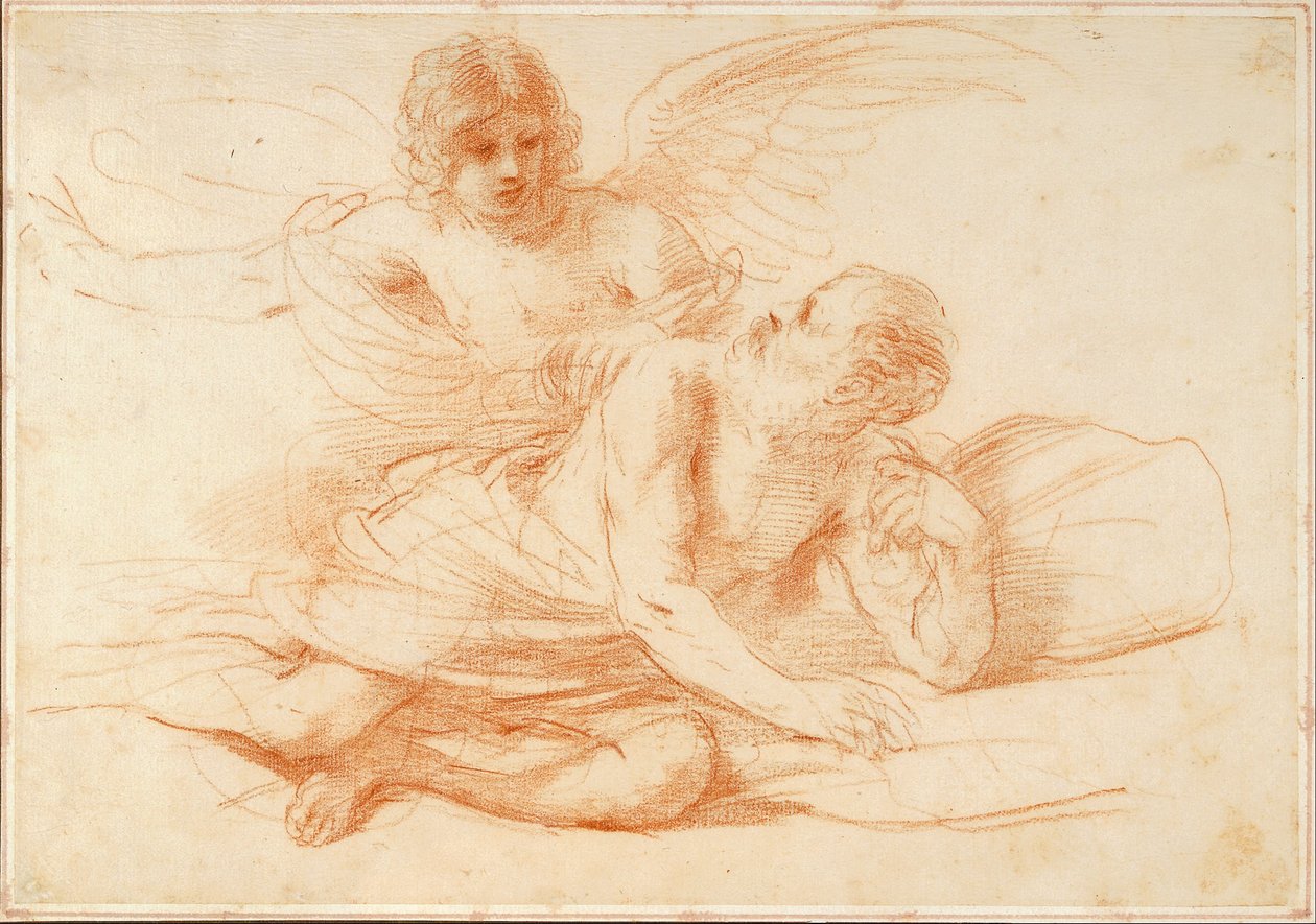 圣彼得和天使 作者 乔瓦尼·弗朗切斯科·巴尔比里（Il Guercino）