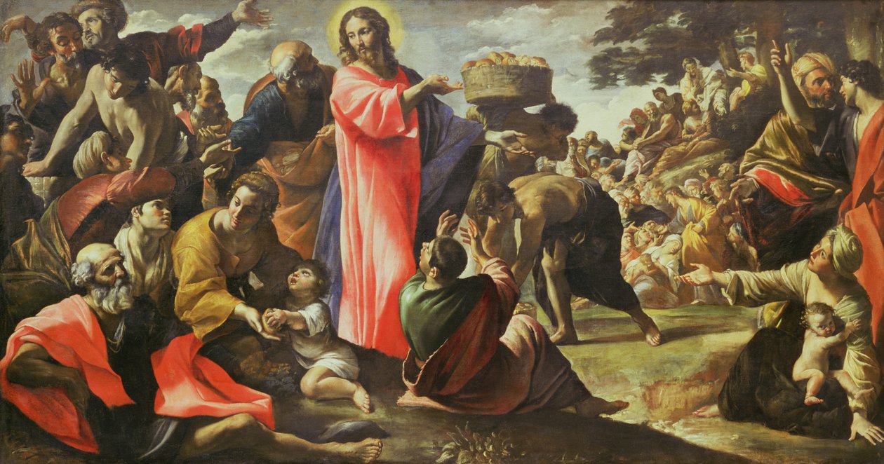 面包和鱼的繁殖，1620-5 作者 乔凡尼·兰弗兰科（Giovanni Lanfranco）