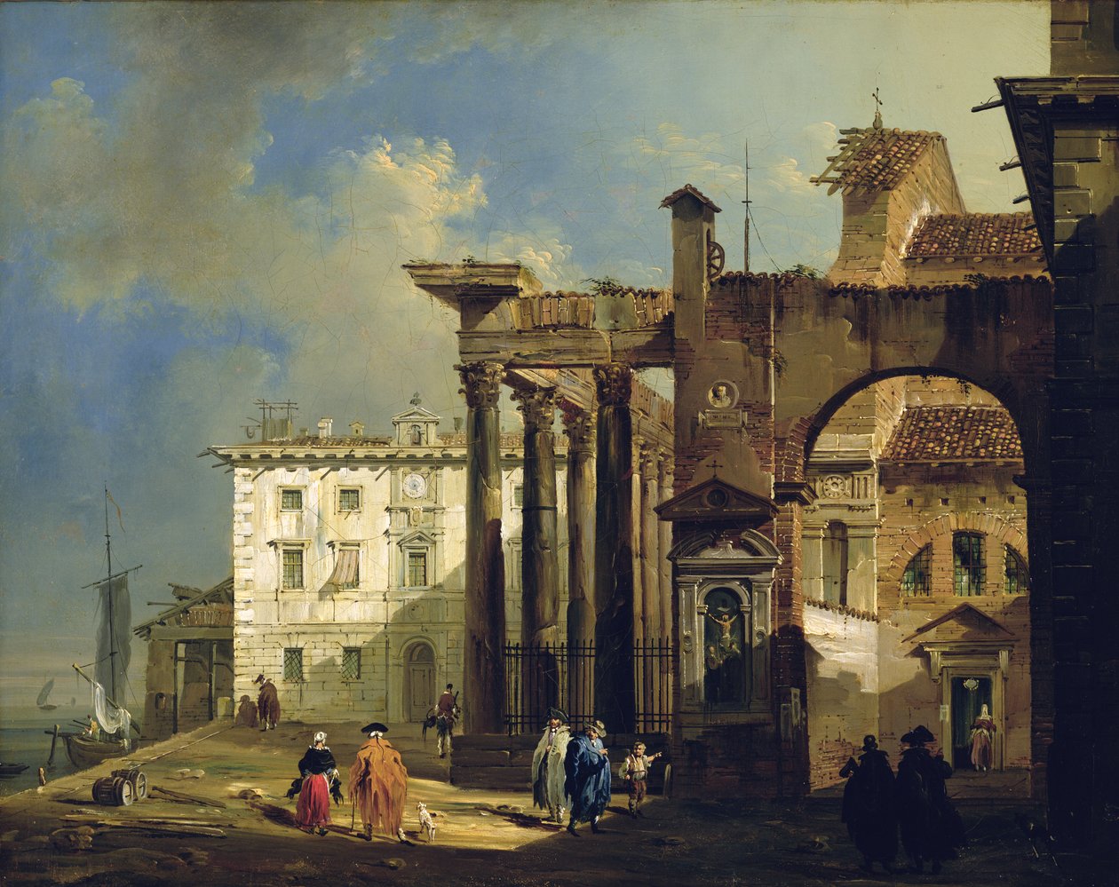 米兰圣洛伦佐教堂的门廊，1814年 作者 乔凡尼·米利亚拉（Giovanni Migliara）