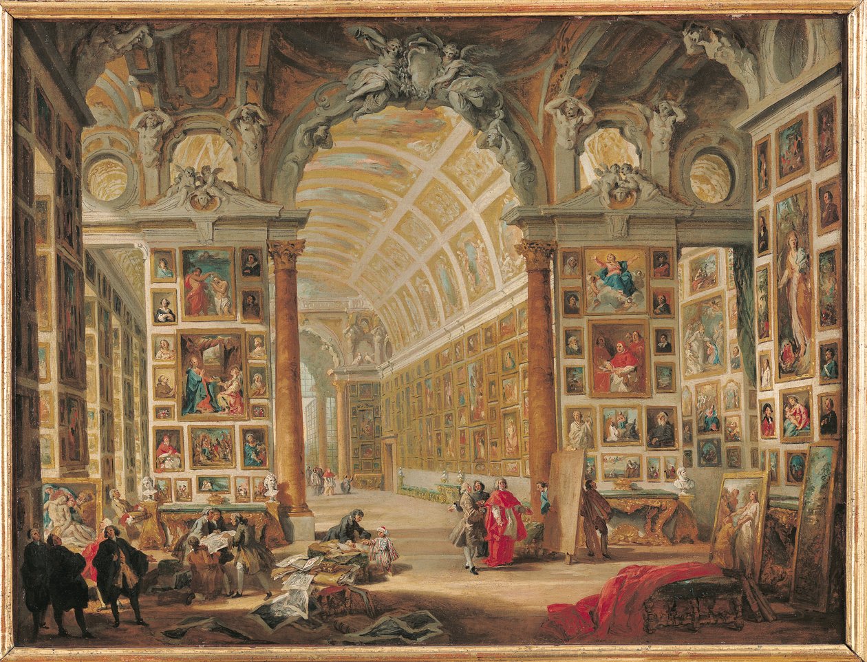 红衣主教Silvio Valenti-Gonzaga画廊于1749年在罗马举行 作者 乔瓦尼·保罗·帕尼尼