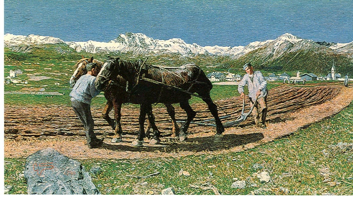 犁地 作者 乔凡尼·塞甘蒂尼（Giovanni Segantini）