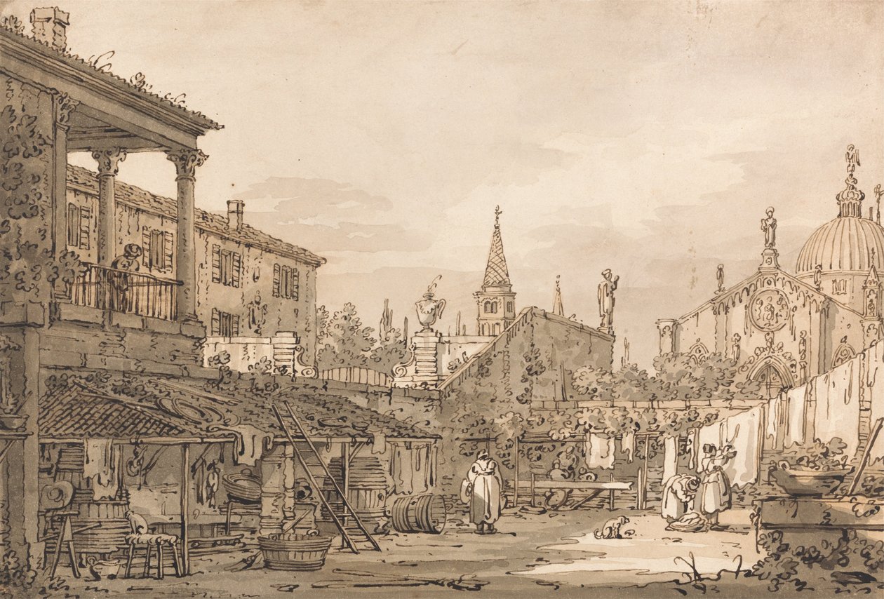 威尼斯庭院的随想曲 作者 乔瓦尼·安东尼奥运河（Canaletto）