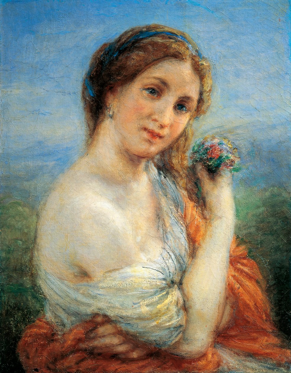 乔瓦尼-卡尔诺瓦利（Giovanni Carnovali），又称皮丘（Piccio）（1804-1874）的作品《花卉》。 作者 乔瓦尼·卡诺瓦利