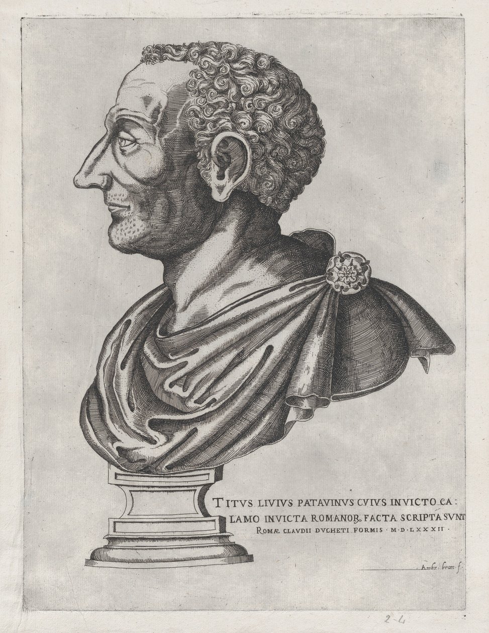 Speculum Romanae Magnificentiae：李维的半身像，1582年，1582年。 作者 乔瓦尼·安布罗焦·布兰比利亚
