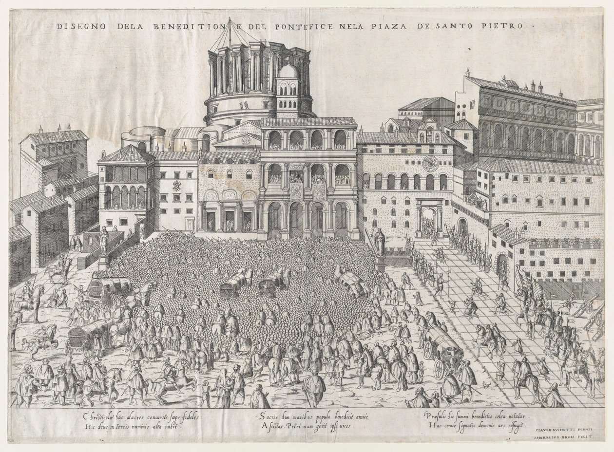 Speculum Romanae Magnificentiae：教皇的祝祷，16世纪末。 作者 乔瓦尼·安布罗焦·布兰比利亚
