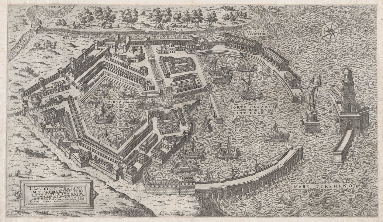 Speculum Romanae Magnificentiae：罗马港，1581年，1581年。 作者 乔瓦尼·安布罗焦·布兰比利亚