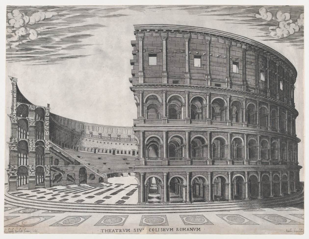 Speculum Romanae Magnificentiae：斗兽场，1581年，1581年。 作者 乔瓦尼·安布罗焦·布兰比利亚