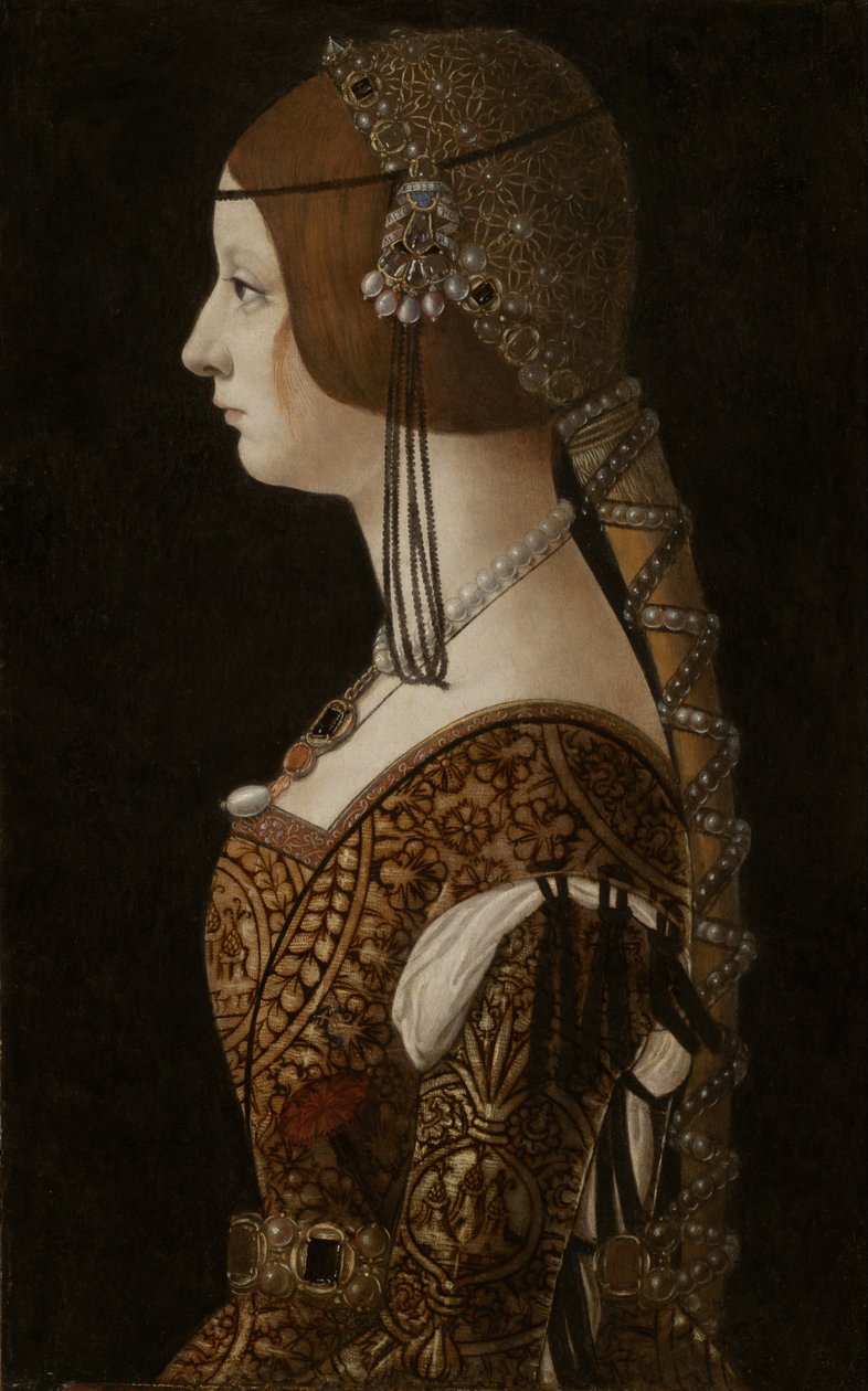 Bianca Maria Sforza，c.1493 作者 乔凡尼·安布罗焦·德·普雷迪斯