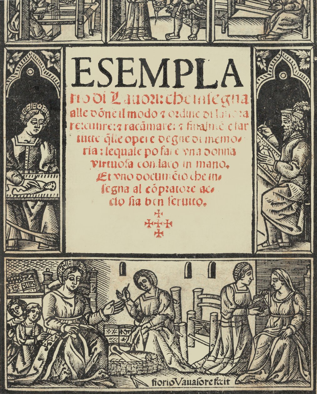 Esemplario di Lauori...，标题页直页，1532年8月1日 作者 乔瓦尼·安德烈·瓦瓦索尔
