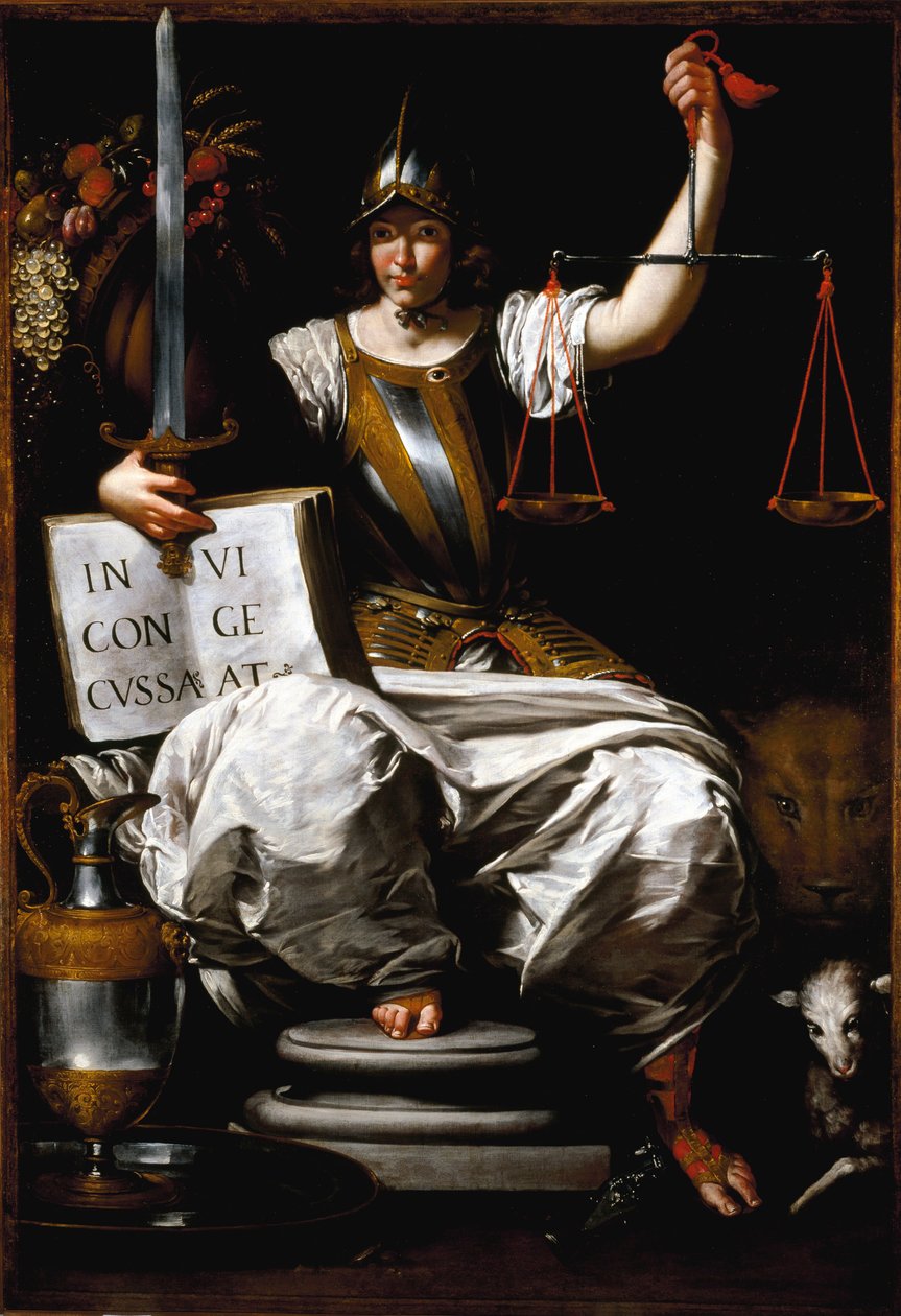 Allegory of Justice as a Woman Holding a Sword and a Scale Painting by Giovanni Andrea de Ferrari (circa 1598-1669) 17th century Genes, Galleria di Palazzo Bianco 作者 乔凡尼·安德里亚·迪·法拉利