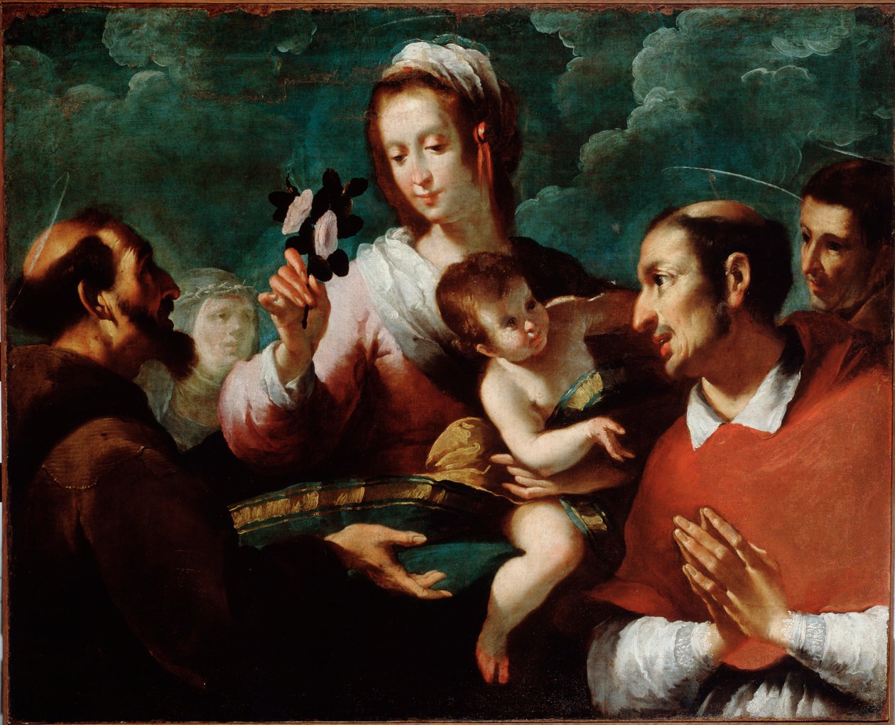 Virgin and Child with Charles Borromee (Virgin and child with st Carlo Borromeo) Painting by Giovanni Andrea de Ferrari (ca. 1598-1669) Genes, Musei di Strada Nuova (ex Palazzo Bianco) 作者 乔凡尼·安德里亚·迪·法拉利