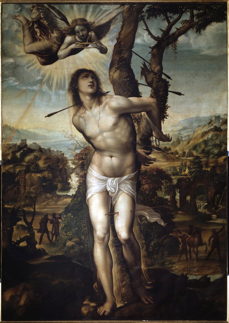 Giovanni Antonio Bazzi dit Sodoma (1477-1549) 1525 年佛罗伦萨，皮蒂宫的圣塞巴斯蒂安绘画 作者 乔凡尼·安东尼奥·巴齐·索多玛