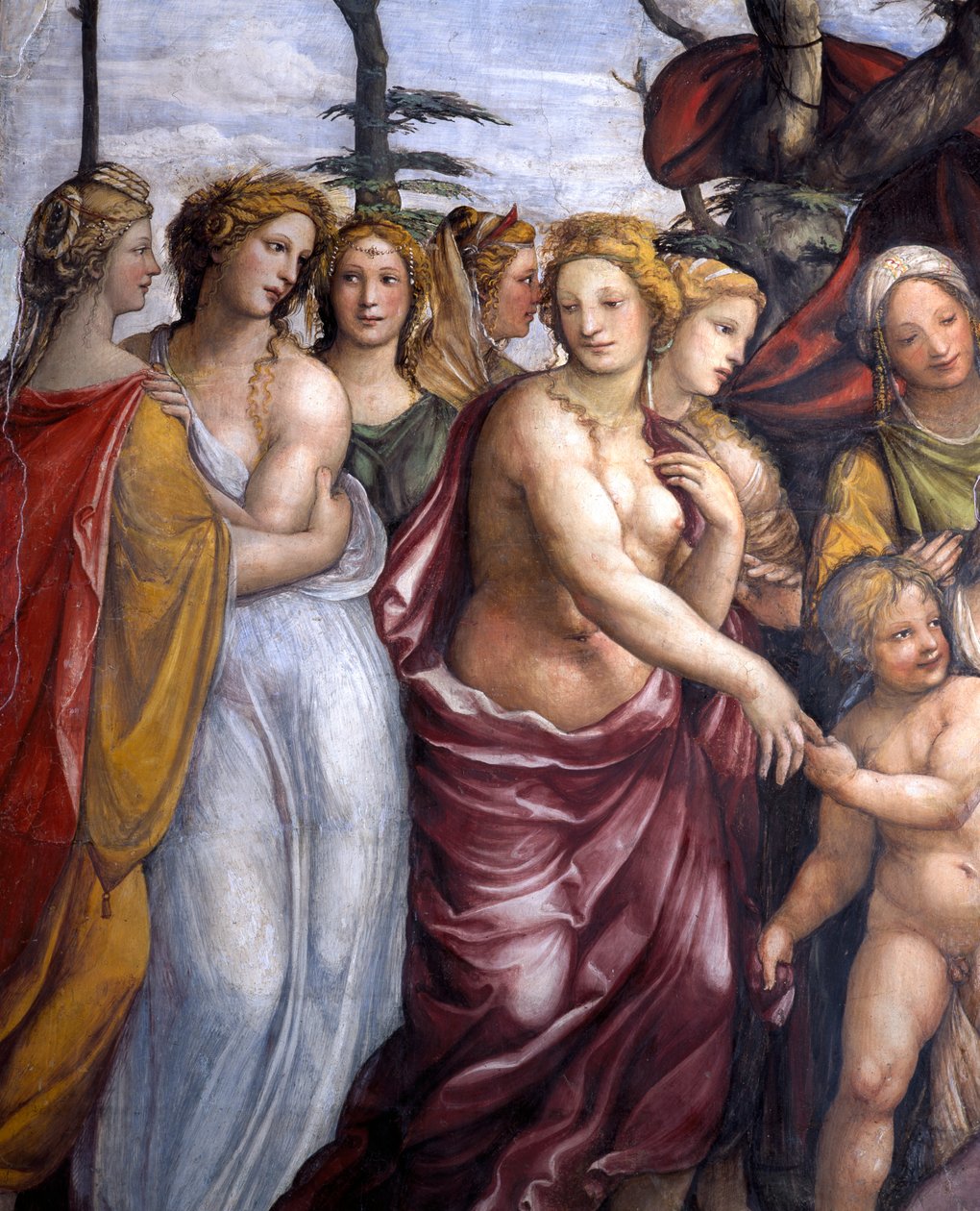 Sala delle Nozze di Alessandro e Rossana亚历山大大帝婚姻公元前356-323和Darius III女儿的Roxanne细节，c.1513壁画细节107224 作者 乔凡尼·安东尼奥·巴齐·索多玛