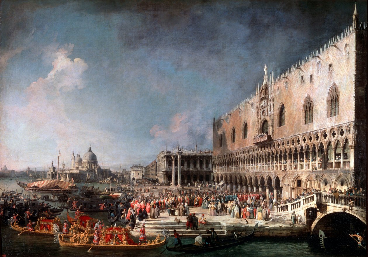 法国大使在1725-1726年到达威尼斯。 作者 乔瓦尼·安东尼奥运河（Canaletto）