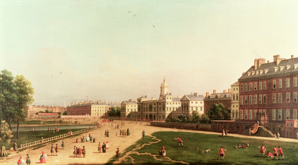 圣詹姆斯公园的新骑兵卫队 作者 乔瓦尼·安东尼奥运河（Canaletto）