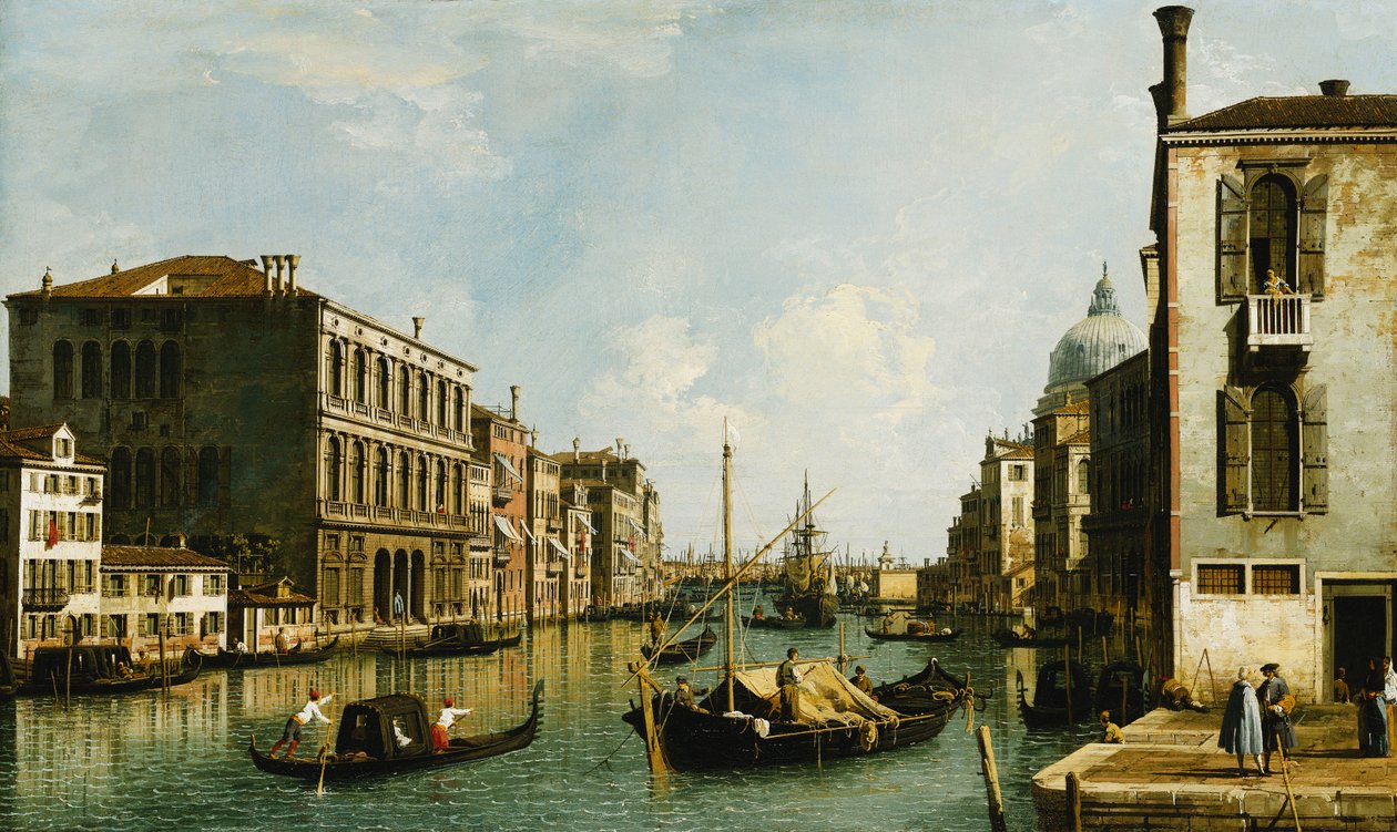 威尼斯大运河，从Campo S. Vio向东望去， 作者 乔瓦尼·安东尼奥运河（Canaletto）