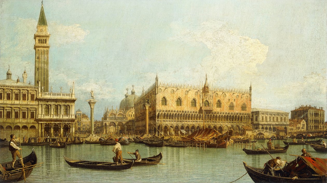 Bacino di S. Marco的威尼斯Molo， 作者 乔瓦尼·安东尼奥运河（Canaletto）
