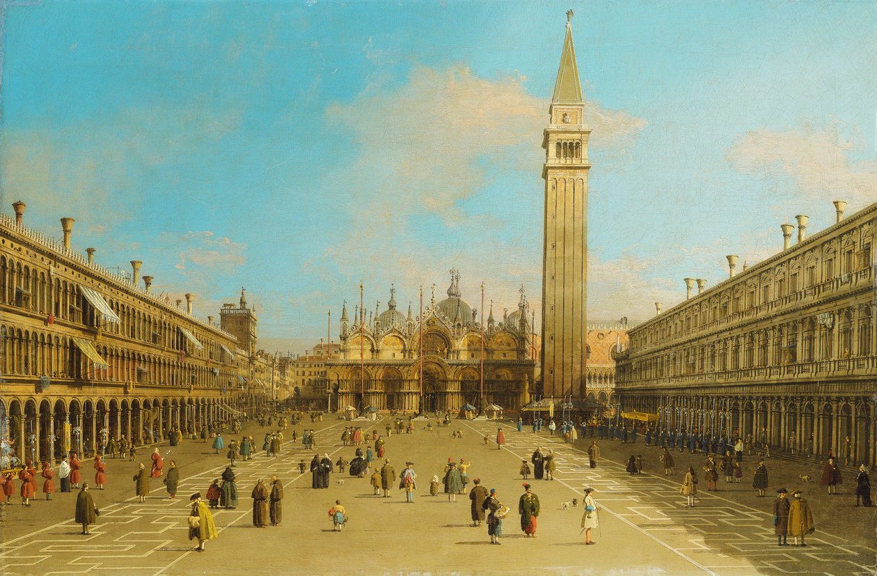 威尼斯圣马可广场，向东， 作者 乔瓦尼·安东尼奥运河（Canaletto）
