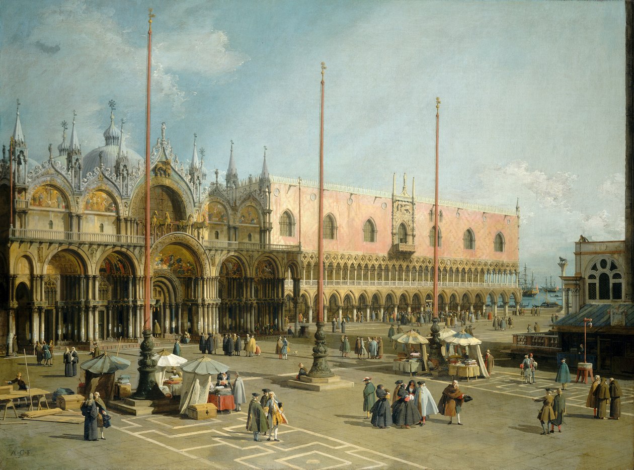 圣马克广场，威尼斯，1742-44 作者 乔瓦尼·安东尼奥运河（Canaletto）