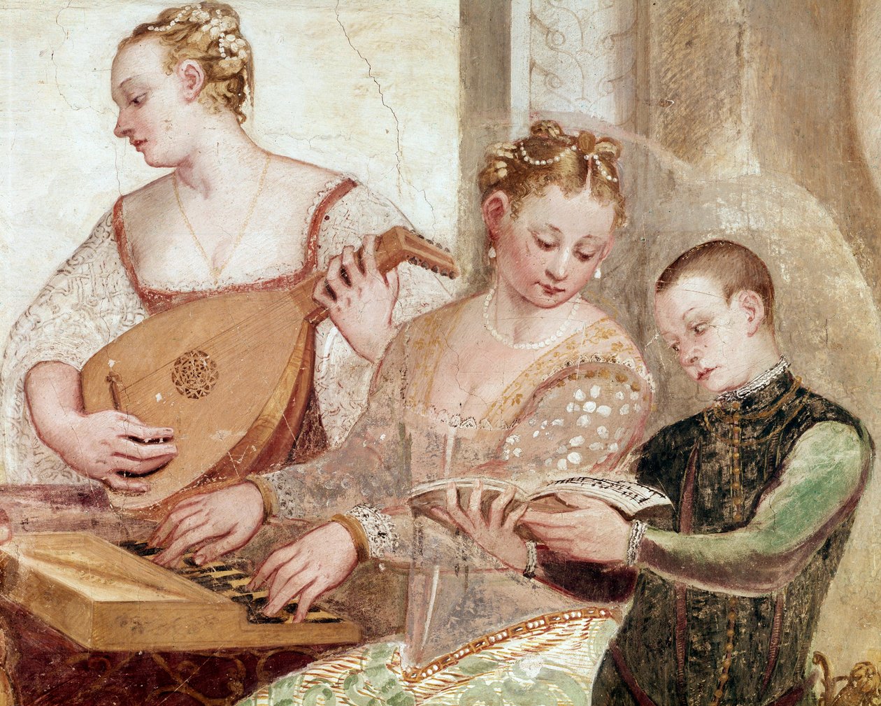 The Concert, detail (Fresco 作者 乔凡尼·安东尼奥·法索洛