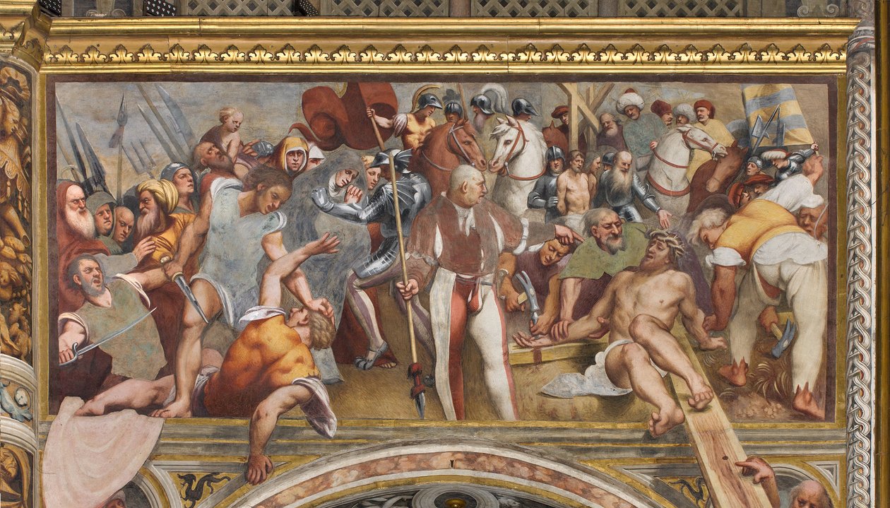 Central Aisle, First South Span, Christ nailed to the Cross, The Pordenone 作者 乔凡尼·安东尼奥·波代诺内
