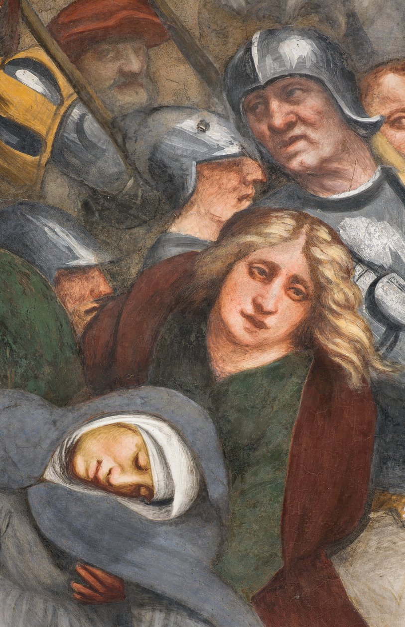 Central nave, Second South Span, Jesus falls under the Cross, Il Pordenone 作者 乔凡尼·安东尼奥·波代诺内