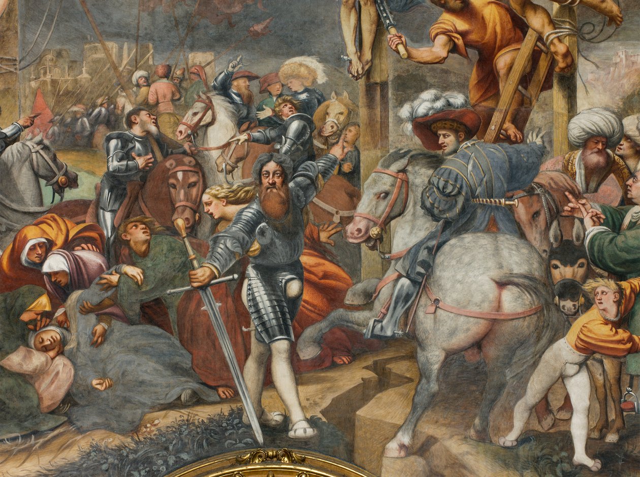 Counterfaccata, IL Pordenone, Crucifixion 1520-21, 详细说明 作者 乔凡尼·安东尼奥·波代诺内