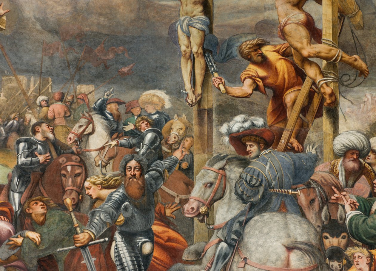Counterfaccata, IL Pordenone, Crucifixion 1520-21, Detail 作者 乔凡尼·安东尼奥·波代诺内