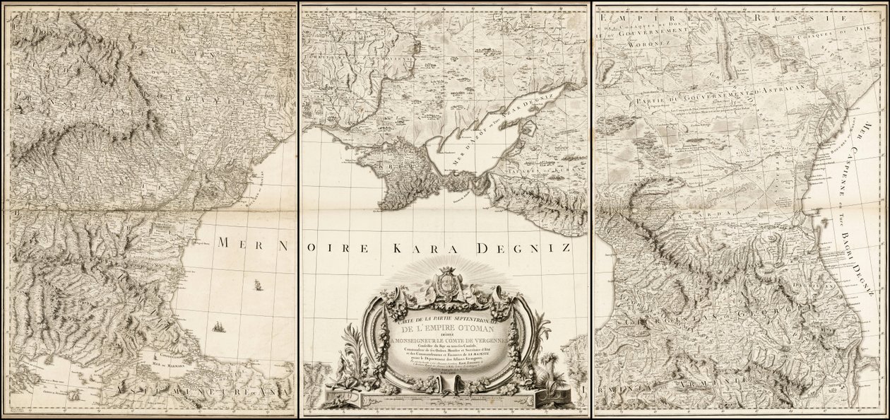 1774 年黑海及土耳其和俄罗斯帝国邻近地区地图 作者 乔凡尼·安东尼奥·里兹·赞尼