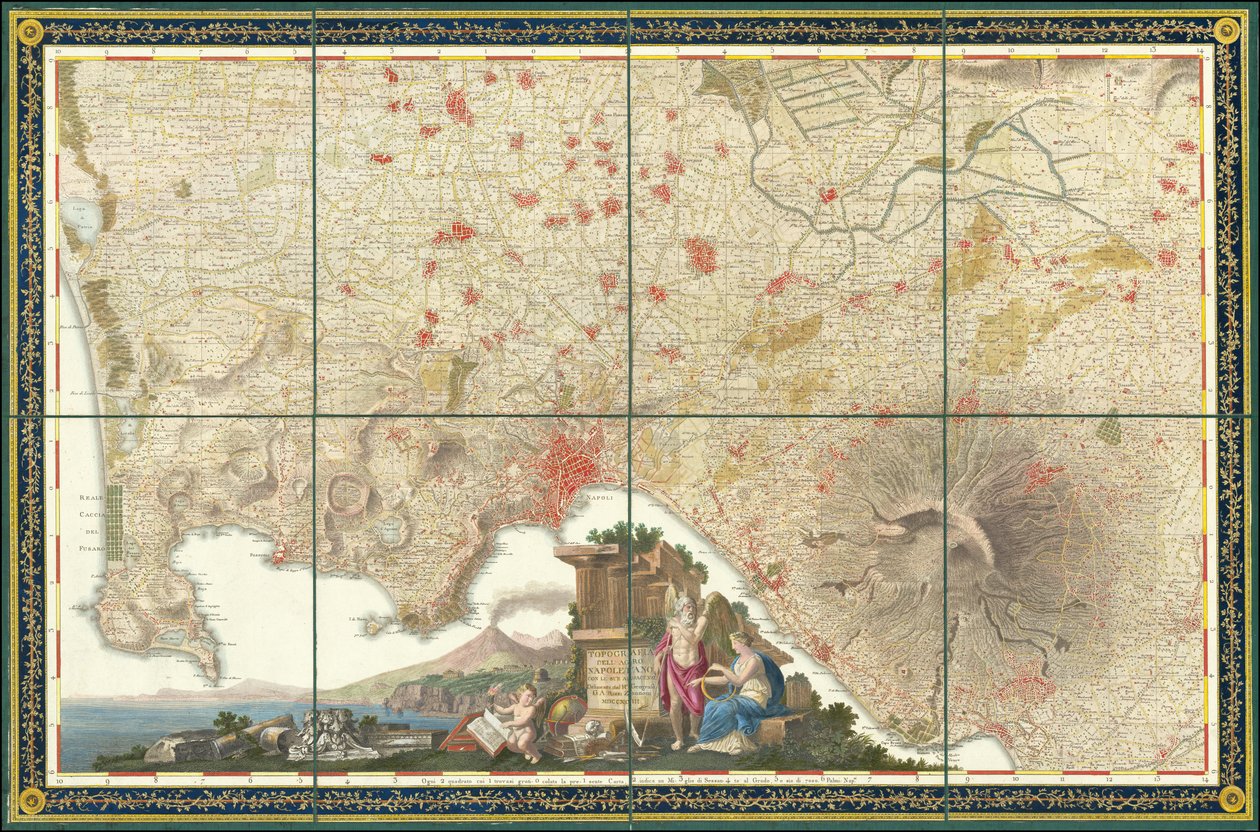 1793 年那不勒斯周边地区地图 作者 乔凡尼·安东尼奥·里兹·赞尼