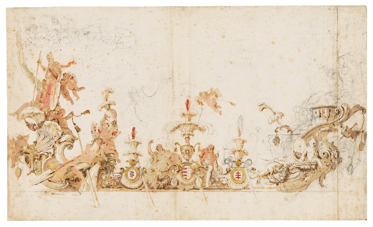 代表波兰胜利的礼仪贡多拉设计 作者 乔瓦尼·巴蒂斯塔 (1696-1770) 蒂埃波罗